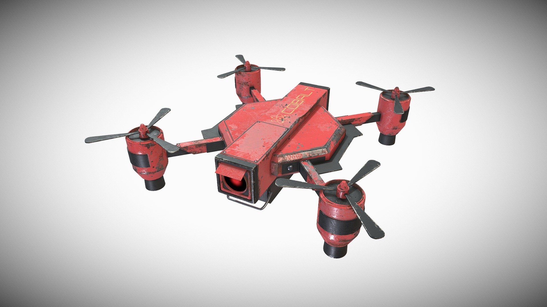 Delivery drone gameready Rust 3D model by b1ngr [a1a3ba7] Sketchfab
