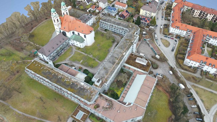 2025-02 St Michael Altenheim mit Umgebung 3D Model