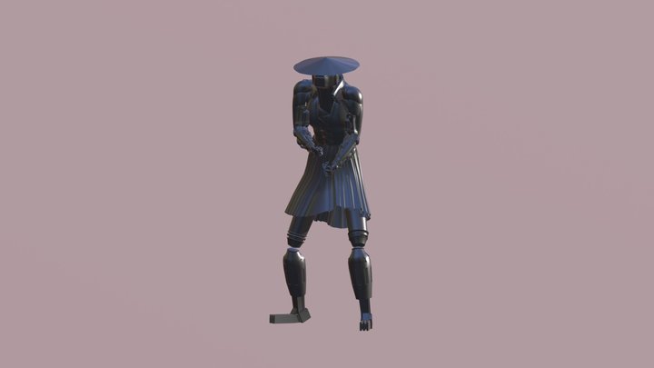 samurai robot - Animated 3D Model
