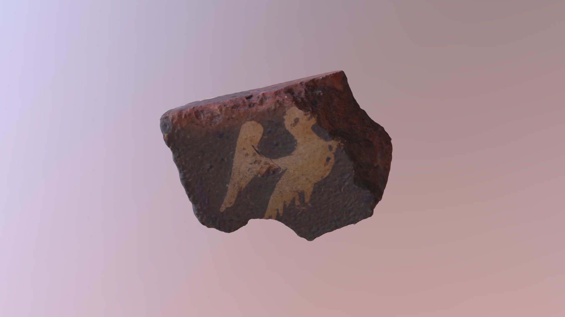 Fragment de carreau de sol médiéval