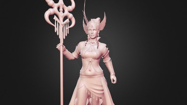 Warrior Lady 3D Model