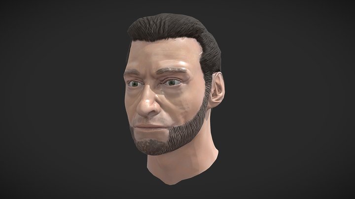 Hugh Jackman Bust 3D Model