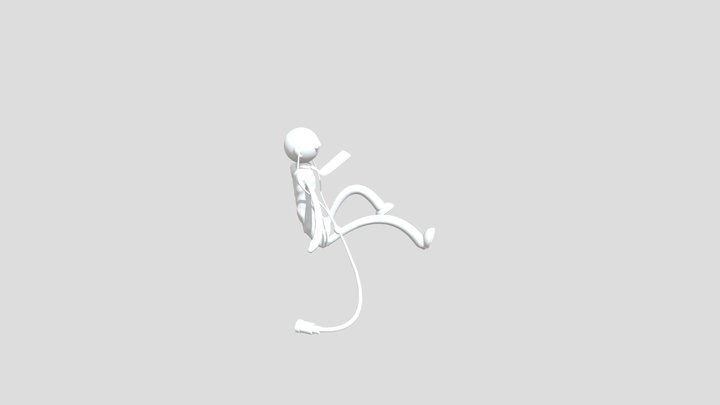 Listening music 3D Model