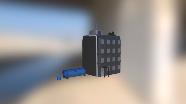 Steampunk Building 3D Model