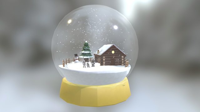Snow Fight - Snow Globe 3D Model