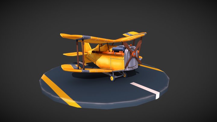 Stylized WW1 SE.5a 'Hisso' With Open Engine 3D Model