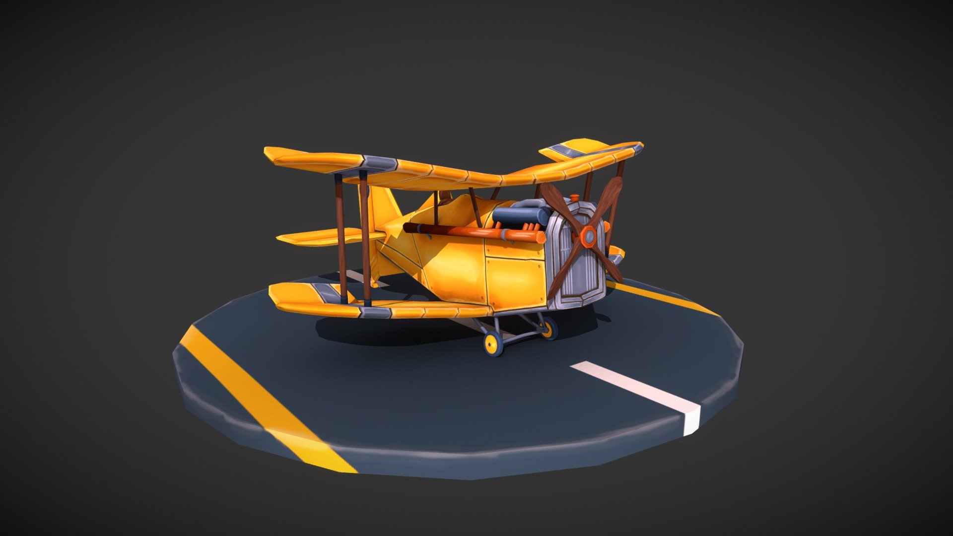 Stylized WW1 SE.5a 'Hisso' With Open Engine