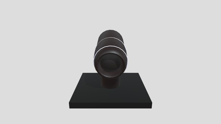Low poly cannon 3D Model