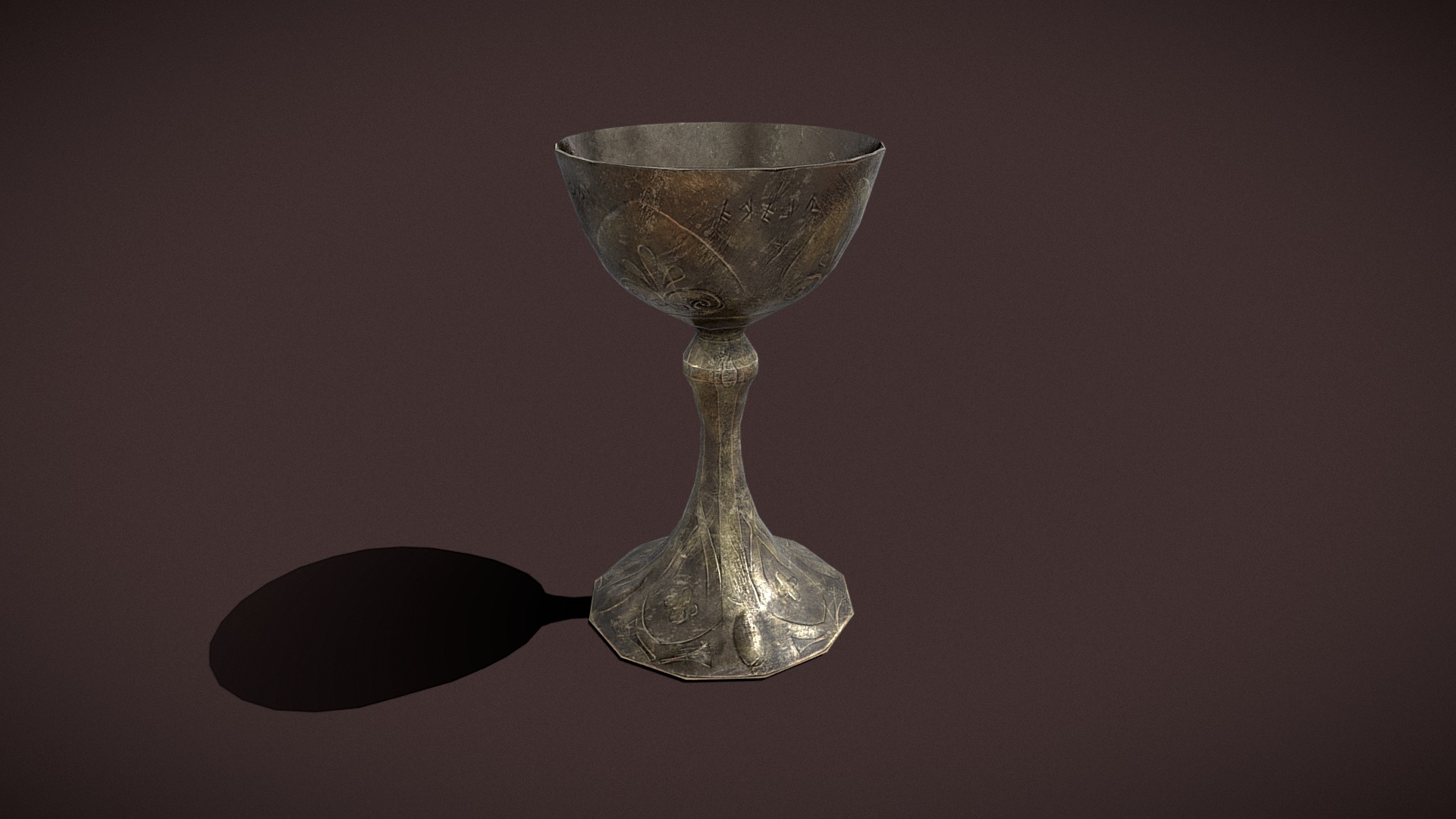 3D model Medieval Goblet - This is a 3D model of the Medieval Goblet. The 3D model is about a light bulb with a light bulb.