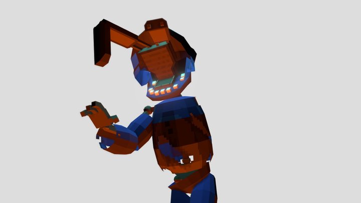 stylized withered bonnie 3D Model