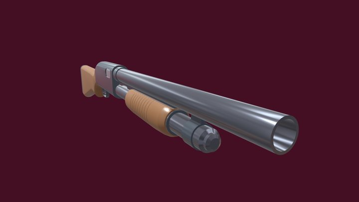 Pump shotgun 3D Model
