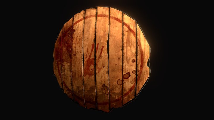 War Shield Stylized 3D Model