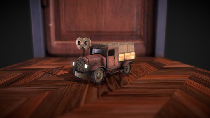 Vintage-like Toy Truck 3D Model