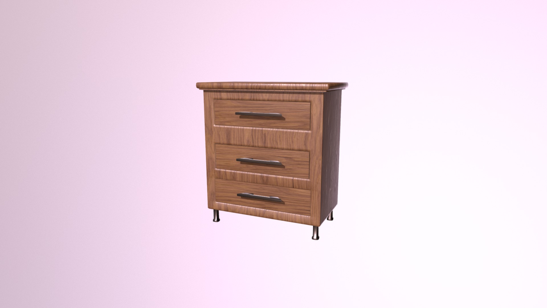 3D model CABINET - This is a 3D model of the CABINET. The 3D model is about a wooden box with a handle.