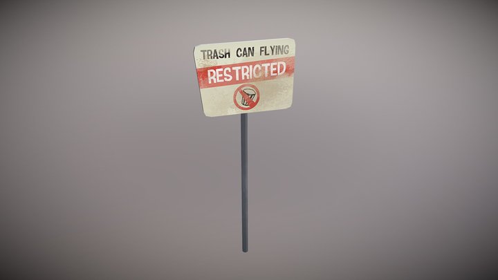 Hello Neighbor Restricted_Sign 3D Model