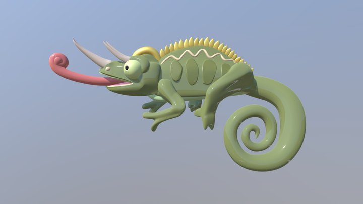 Jackson's Chameleon 3D Model