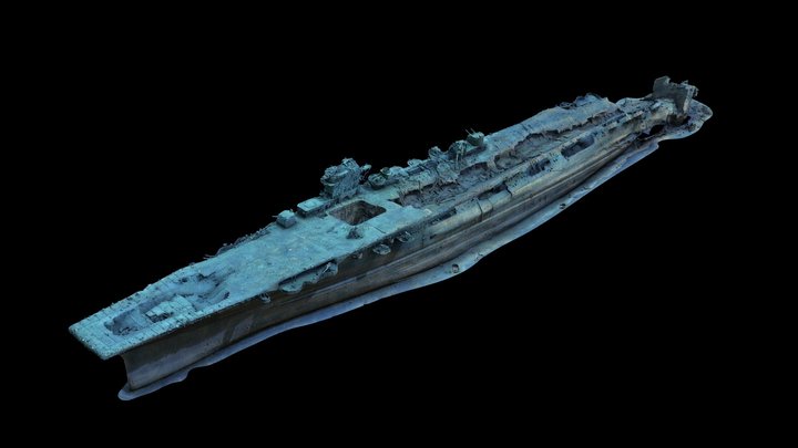 USS Saratoga (CV-3) 3D Model
