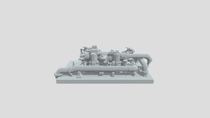 Industrial Pumping System 3D Model