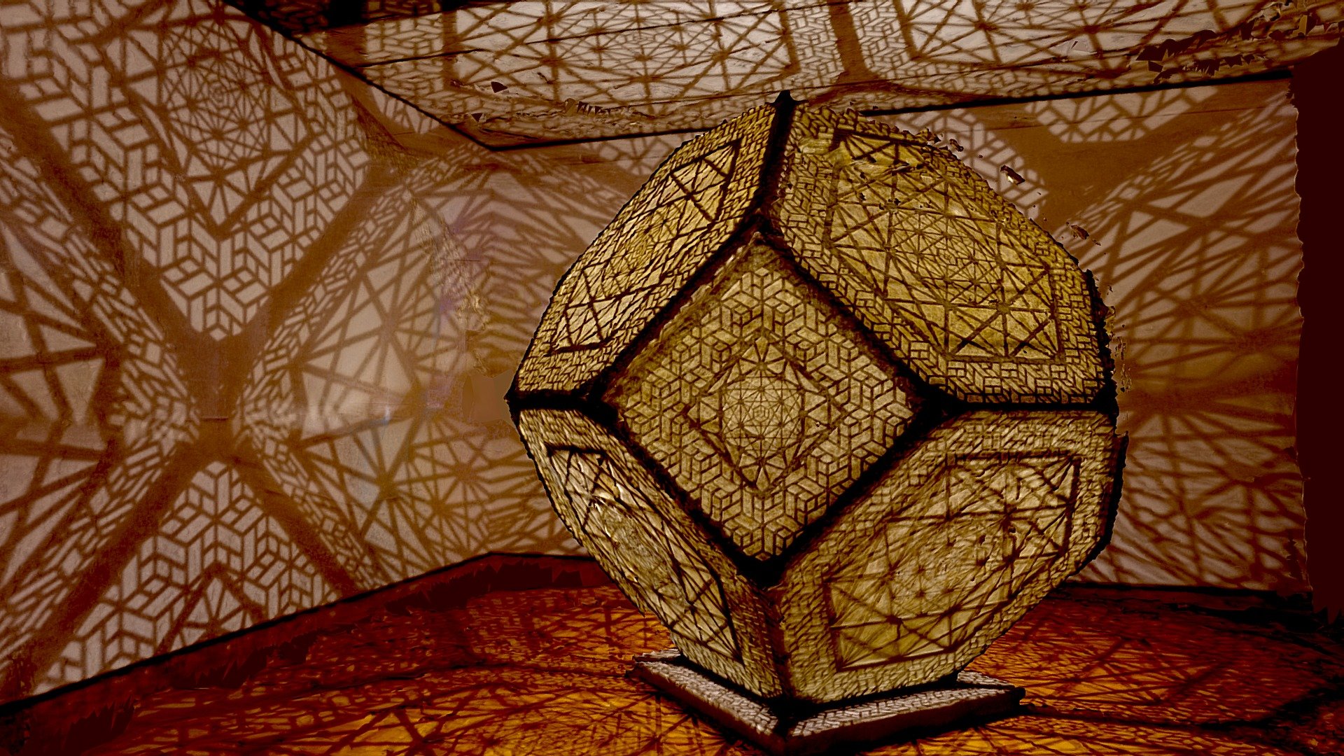 Cube Octahedron Lamp, Burning Man Nevada