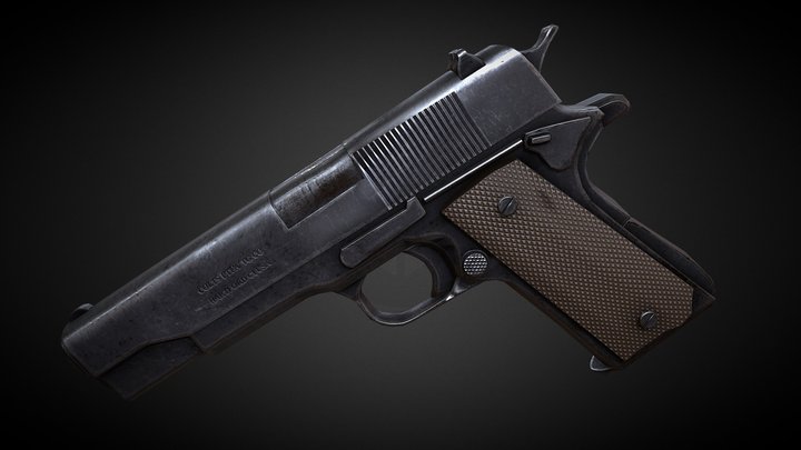 Colt1911 - Low Poly 3D Model