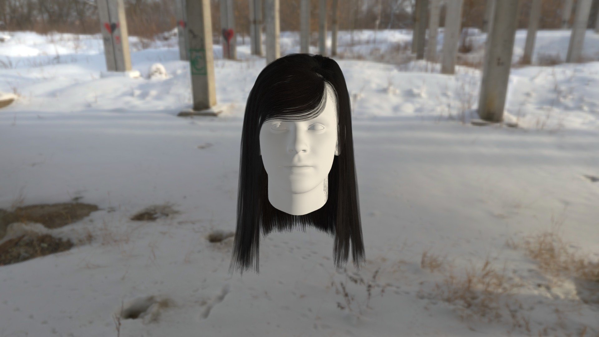 Female straight 1_2 head - 3D model by newyou [a1b37b6] - Sketchfab