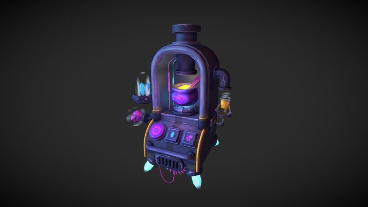 Cyberpunk Magic Potion Station 3D Model