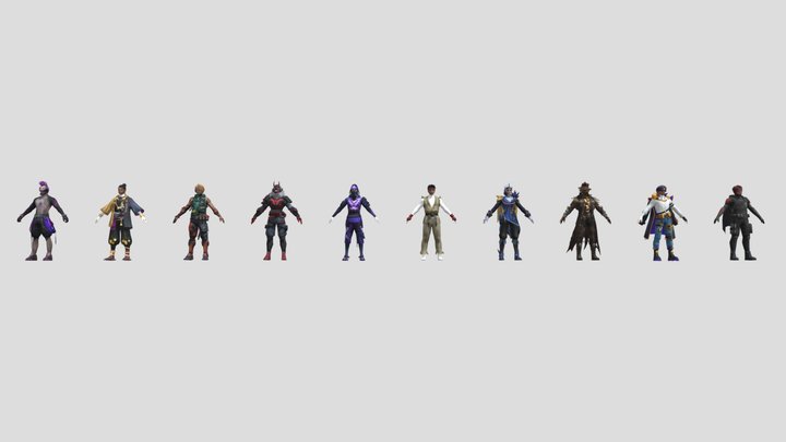 Free Fire 10 Charectors Pt.4 3D Model