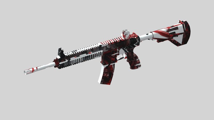 PUBG SKIN CLAN CP9 HK416 3D Model