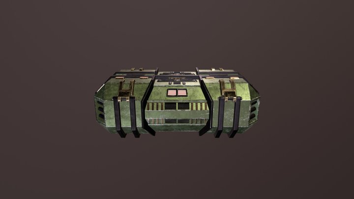 Sci-Fi Crate 3D Model