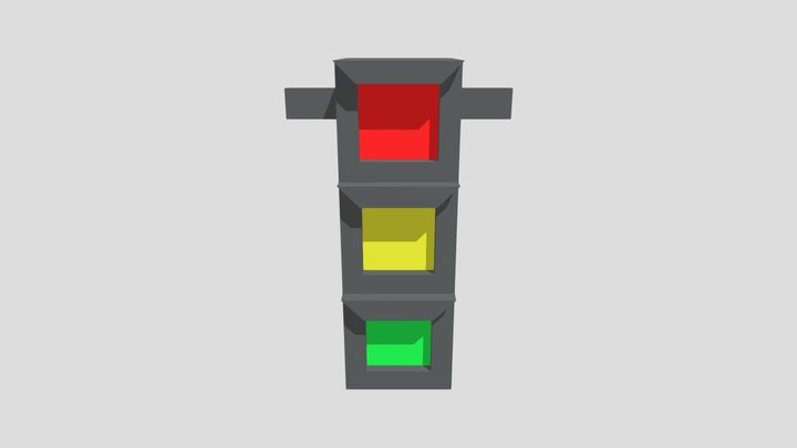 Low-Poly Traffic Lights 3D Model