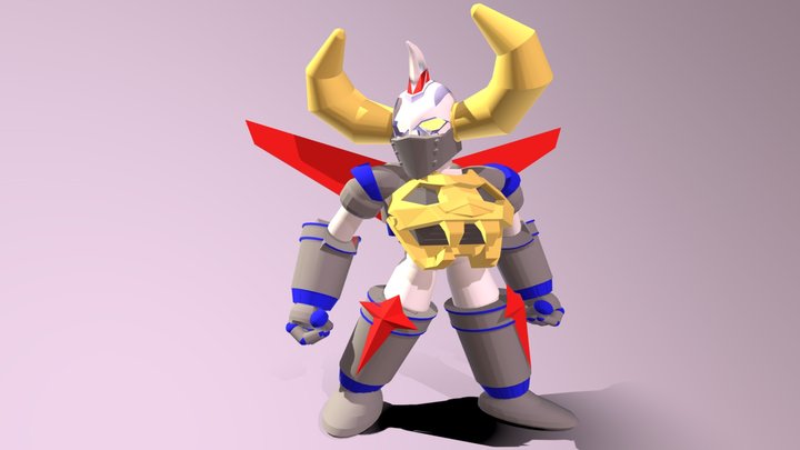 robot Gaiking Cartoon 3D Model