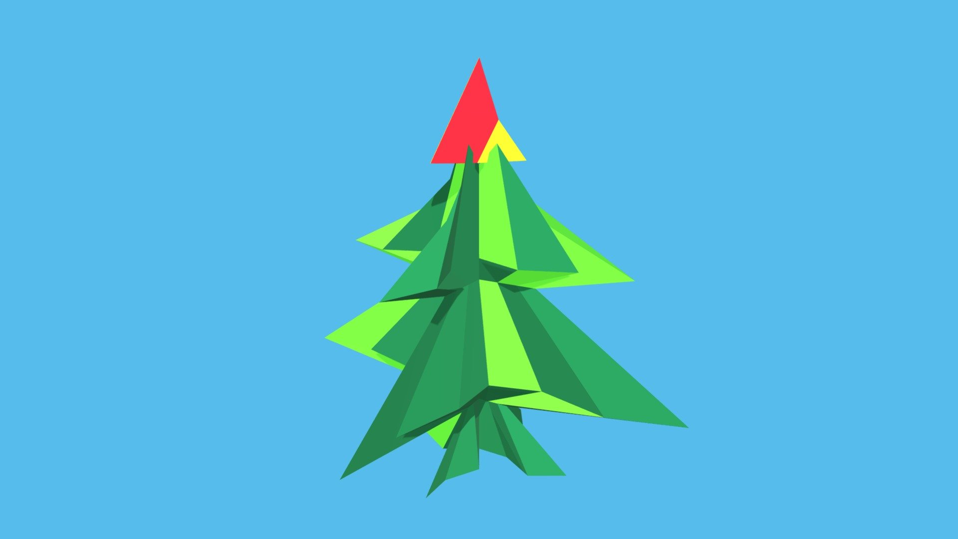 Christmas tree low poly