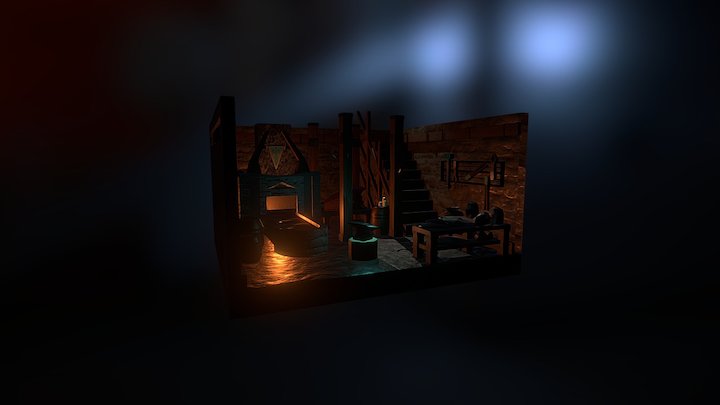 Blacksmith Scene 3D Model
