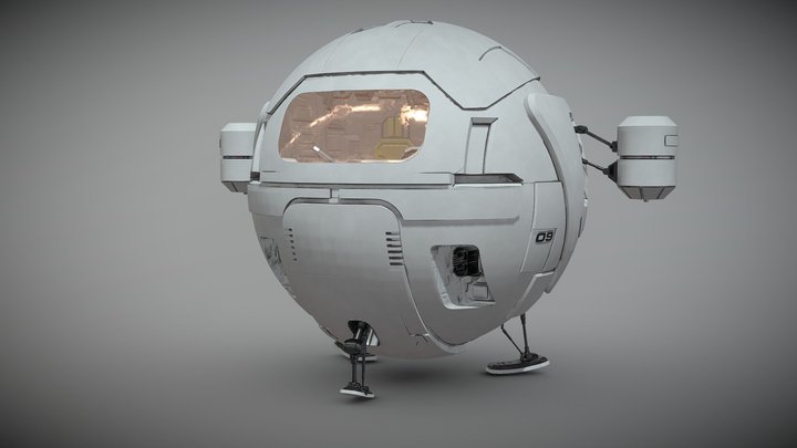 Spherical ship 3D Model