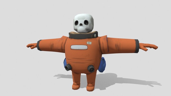 Skull boy lowpoly 3D Model