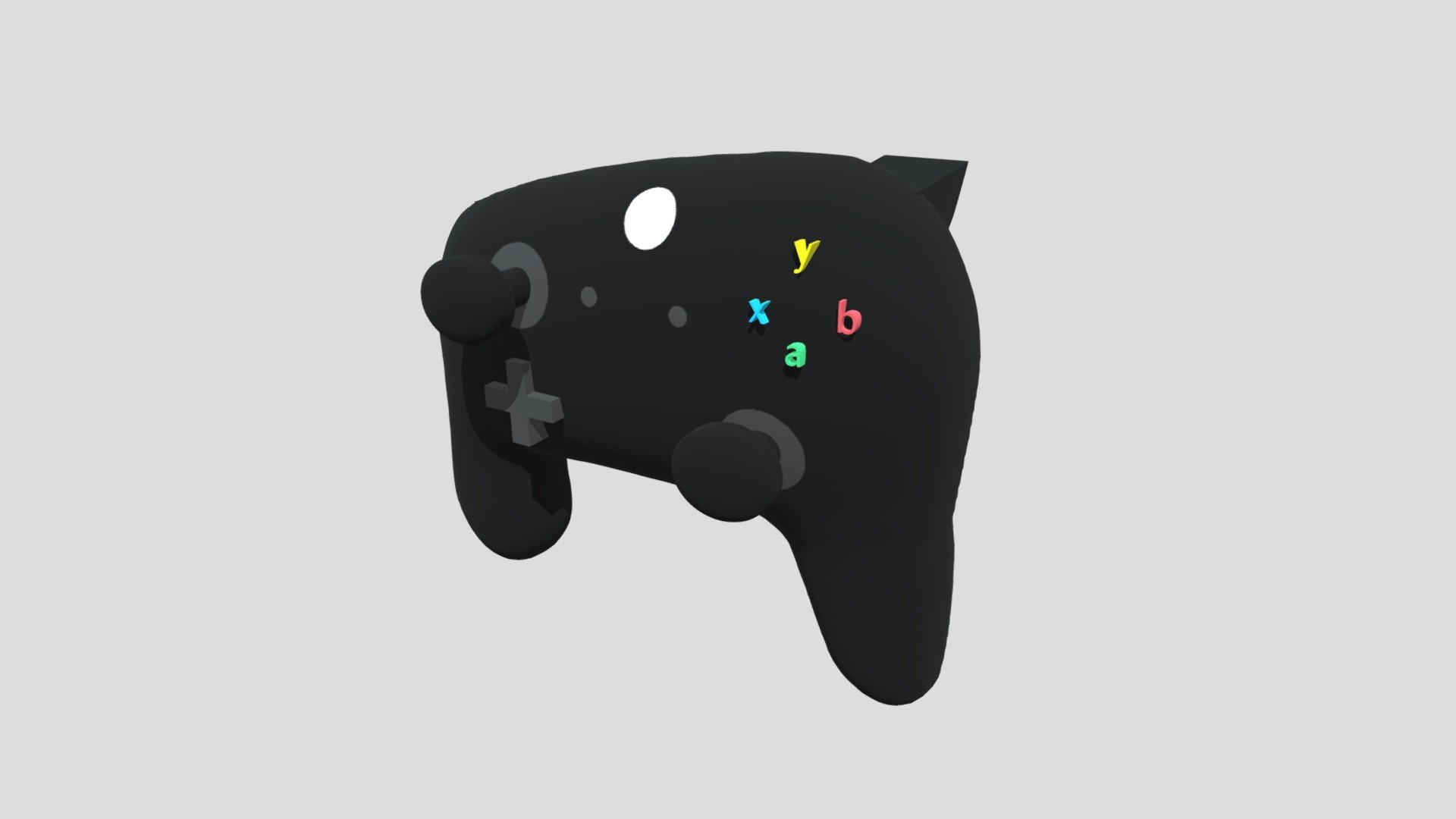 Simplified Xbox gamepad Download Free 3D model by pampalusiek