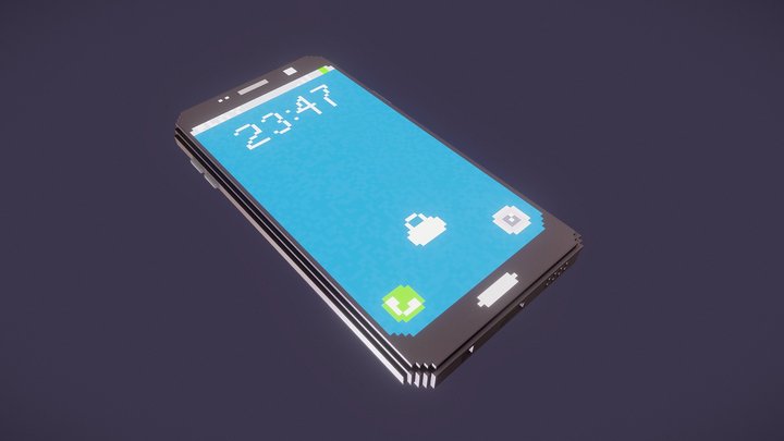 Voxel Phone 3D Model