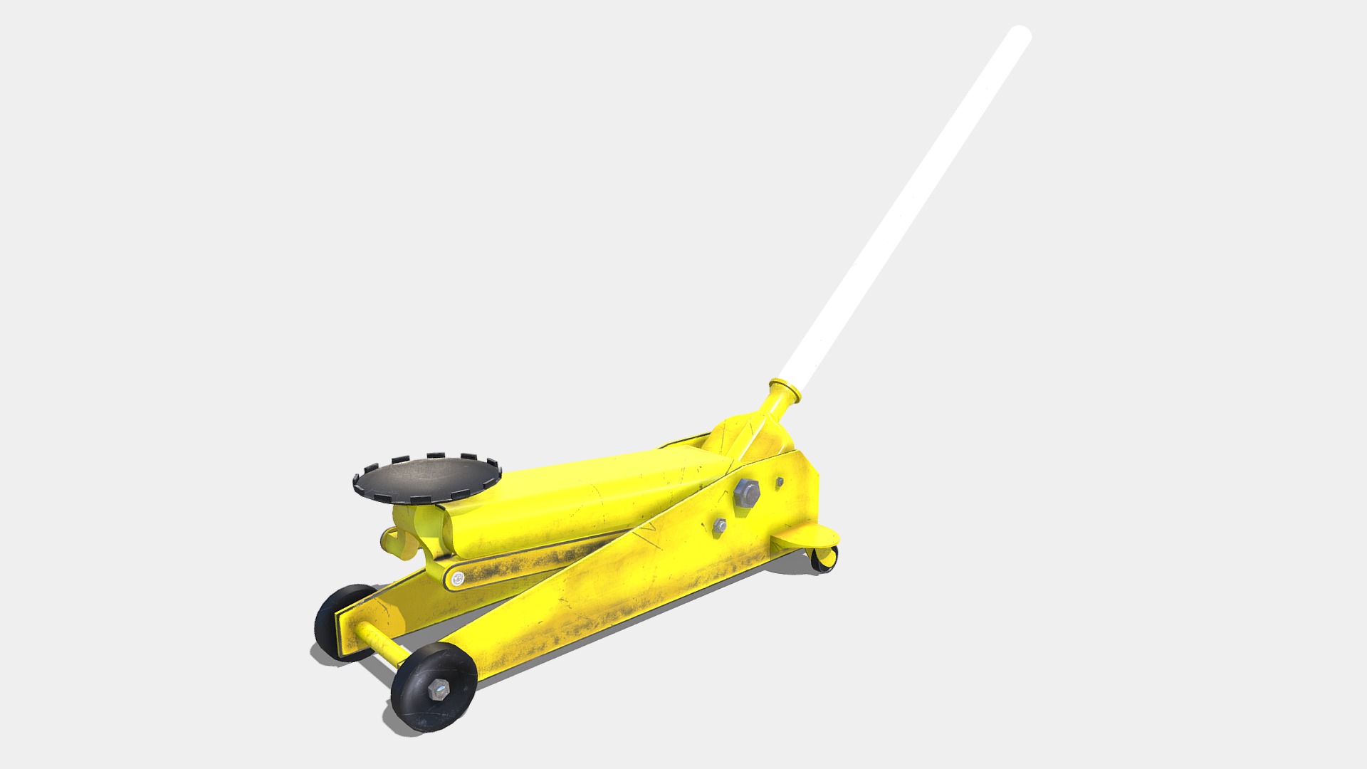 3D model Car Jack - This is a 3D model of the Car Jack. The 3D model is about a yellow and black toy.