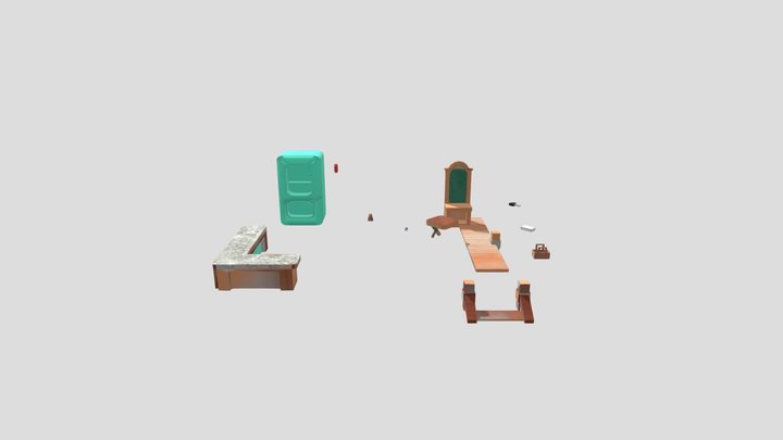 DIORAMA UV Objetos Minimos 3D Model
