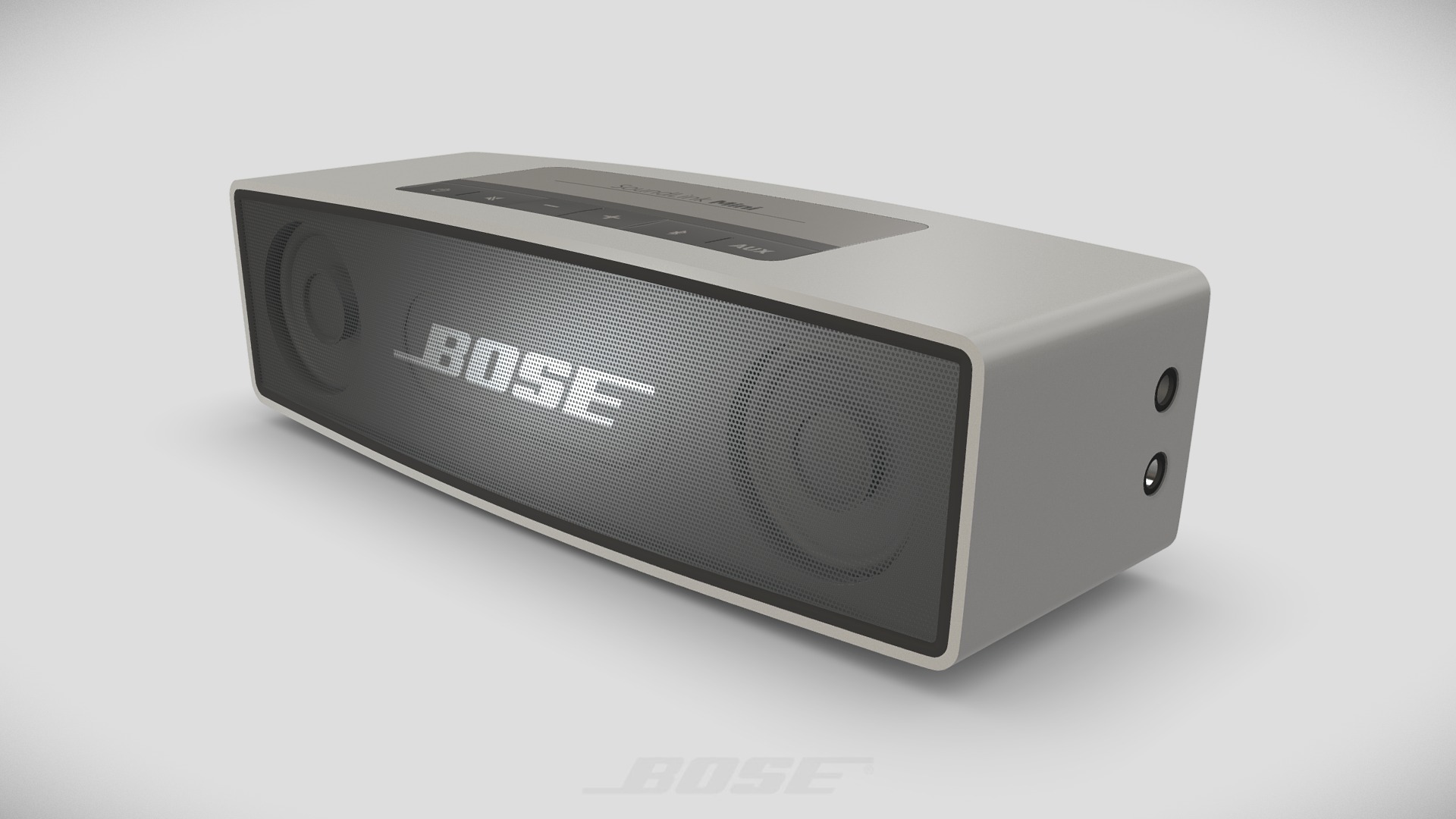 3D model Bose Soundlink Mini - This is a 3D model of the Bose Soundlink Mini. The 3D model is about a rectangular electronic device.