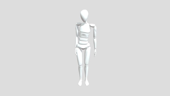 Trajeto com muleta sensorizada 3D Model