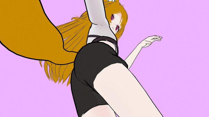 Personaje Anime H xd 3D Model