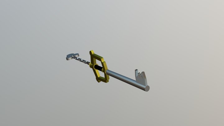 Kingdom Key Keyblade 3D Model