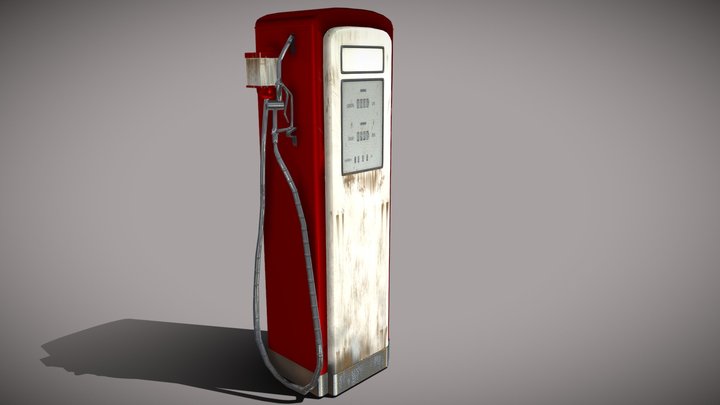 OLD PETROL PUMP 3D Model