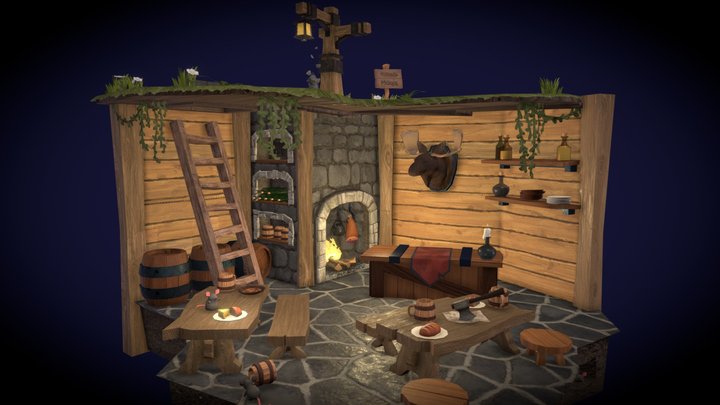 Hiding Moose Tavern 3D Model