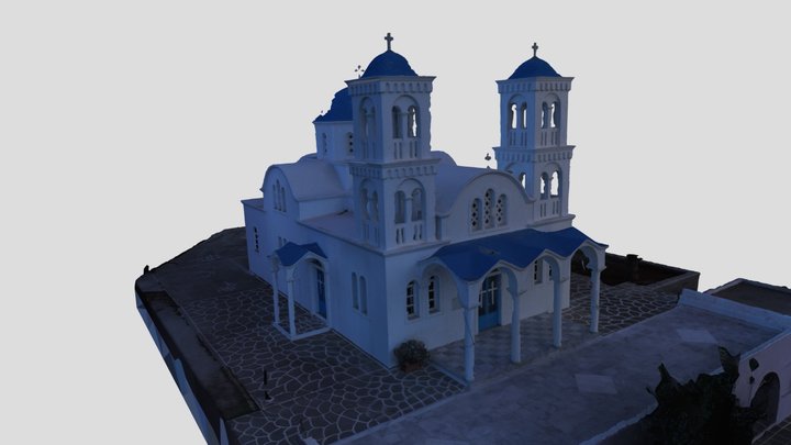 Ιερός Ναός Αγίων Μαρτύρων Ραφαήλ, Νικολάου, Ειρή 3D Model