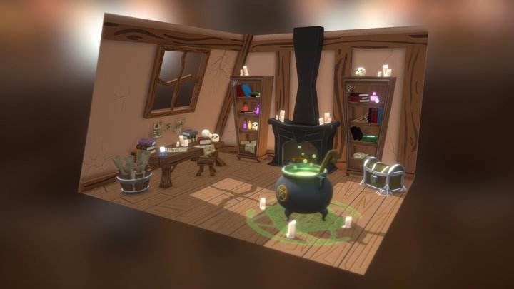 Witch's Room Morning 3D Model