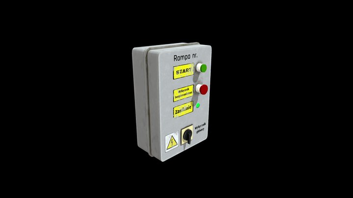 Ramp Control Panel - Game Ready 3D Model
