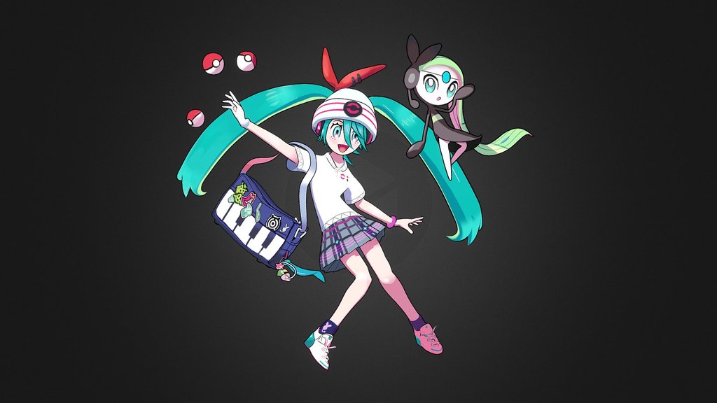 Psychic type Pokémon Trainer Hatsune Miku