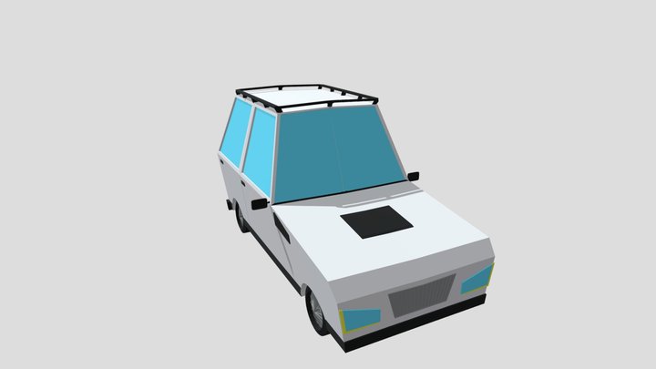 Auto lowpoly 3D Model